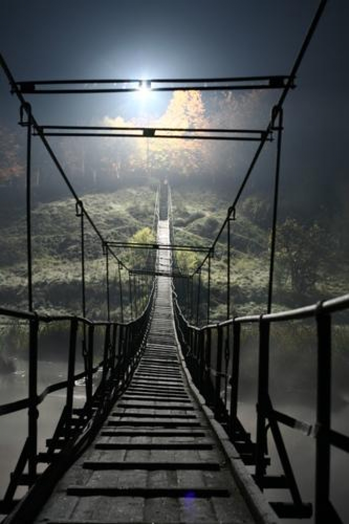 Mūsas gaisa tilts. Fotokonkursā šim attēlam piešķirta pirmā vieta.
Autors: Ojārs Saulītis