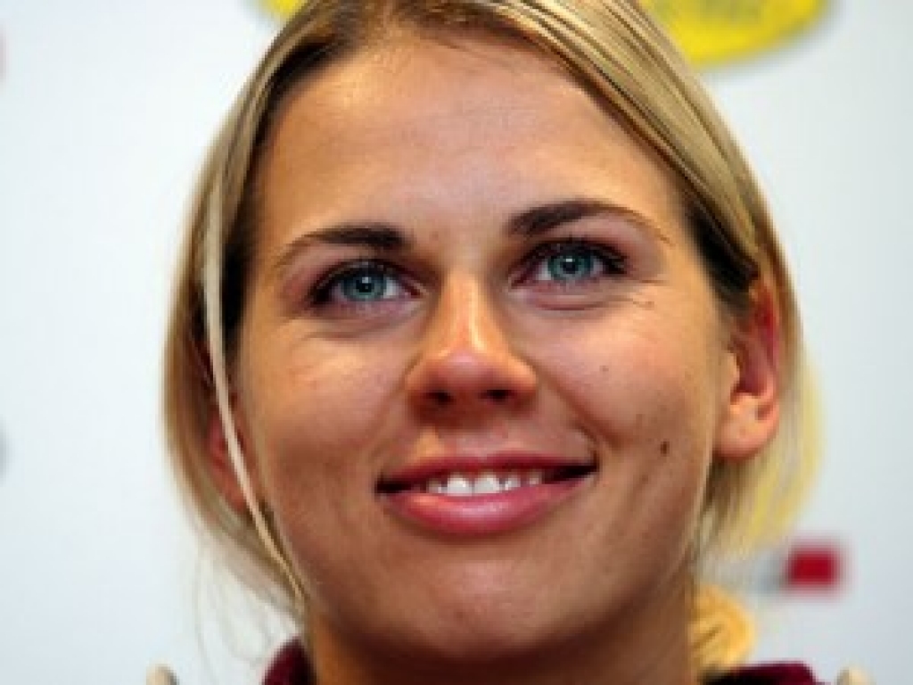 Par 2007.gada Eiropas labāko basketbolisti atzīta Latvijas izlases kapteine Anete Jēkabsone-Žogota.
Autors: AFI