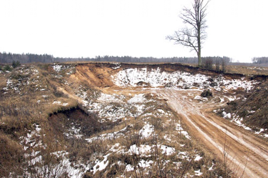 Smilšu karjers nav liels, tomēr mazajam Bārbeles pagastam ceļu labošanas budžetam – ievērojams atspaids. Tā zaudēšana vēl vairāk pasliktinās jau tā vājo ceļu kvalitāti.
Autors: Ivars Bogdanovs