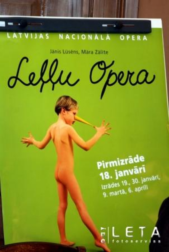 Afiša jaunajai latviešu oriģināloperai bērniem 