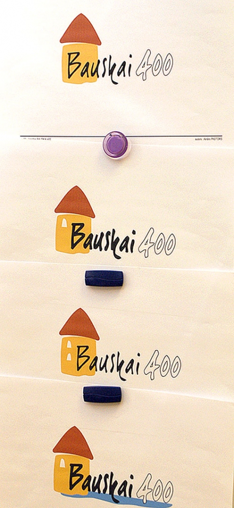 Aināra Pastora izstrādātie Bauskas 400 gadu jubilejas logo varianti. Te redzama tikai pamatideja, galīgā varianta izveide vēl priekšā.
Autors: Ivars Bogdanovs