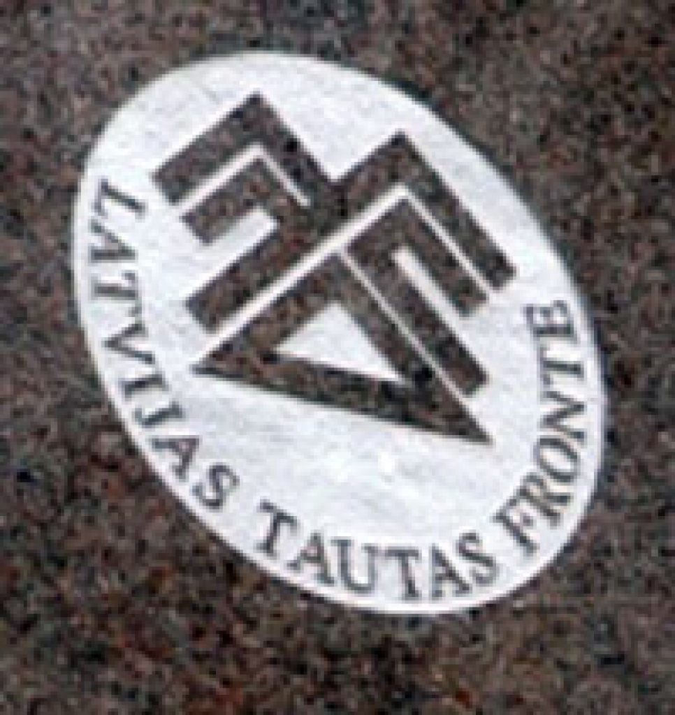 Latvijas Tautas frontes vēsturiskais logo.
Autors: no «Bauskas Dzīves» arhīva