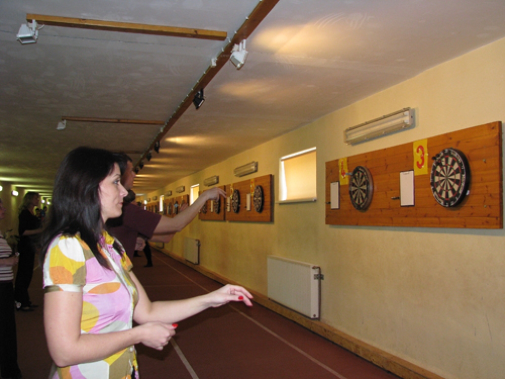 Uzvarētāja šautriņmešanā Areta Kovaļevska.
Autors: Juris Iļņickis