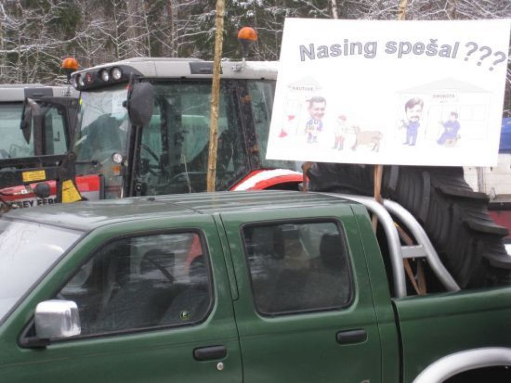 Zemnieku protesta akcija 21.janvārī Valmierā.
Autors: www.diena.lv