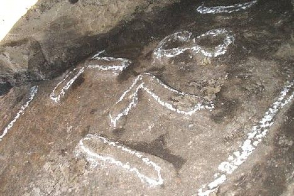 Nesen atrastais Iecavas krustakmens.
Autors: no Latvijas Petroglifu centra arhīva