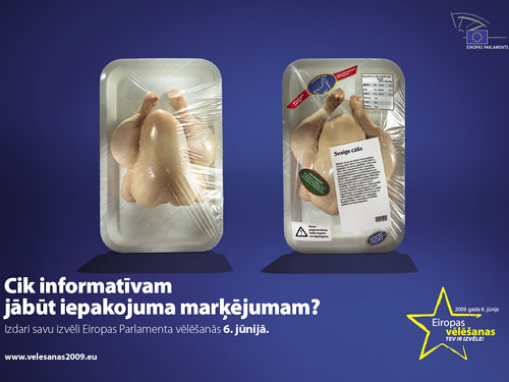 Eiroparlamenta vēlēšanu plakāts.
Autors: no 