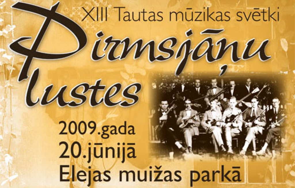 Mūzikas svētku «Pirmsjāņu lustes» plakāta fragments.
Autors: no Nemateriālā kultūras mantojuma valsts aģentūras arhīva.