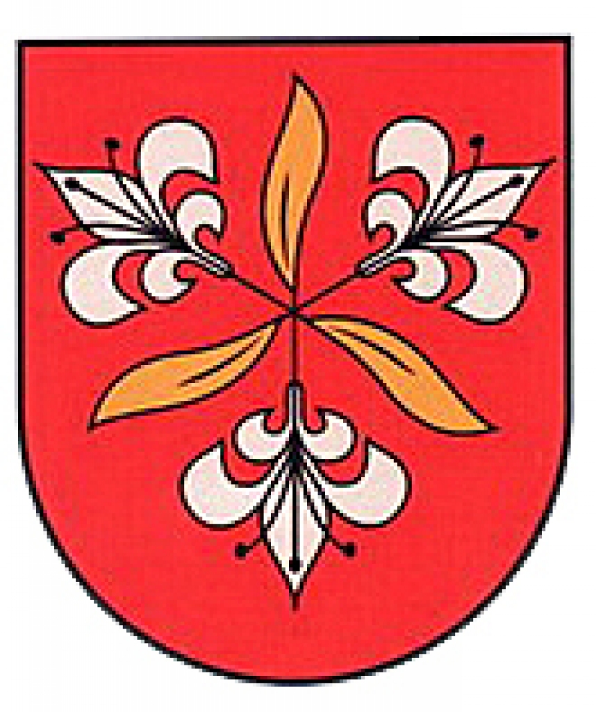 Viens no Vecumnieku novada jaunā ģerboņa variantiem.