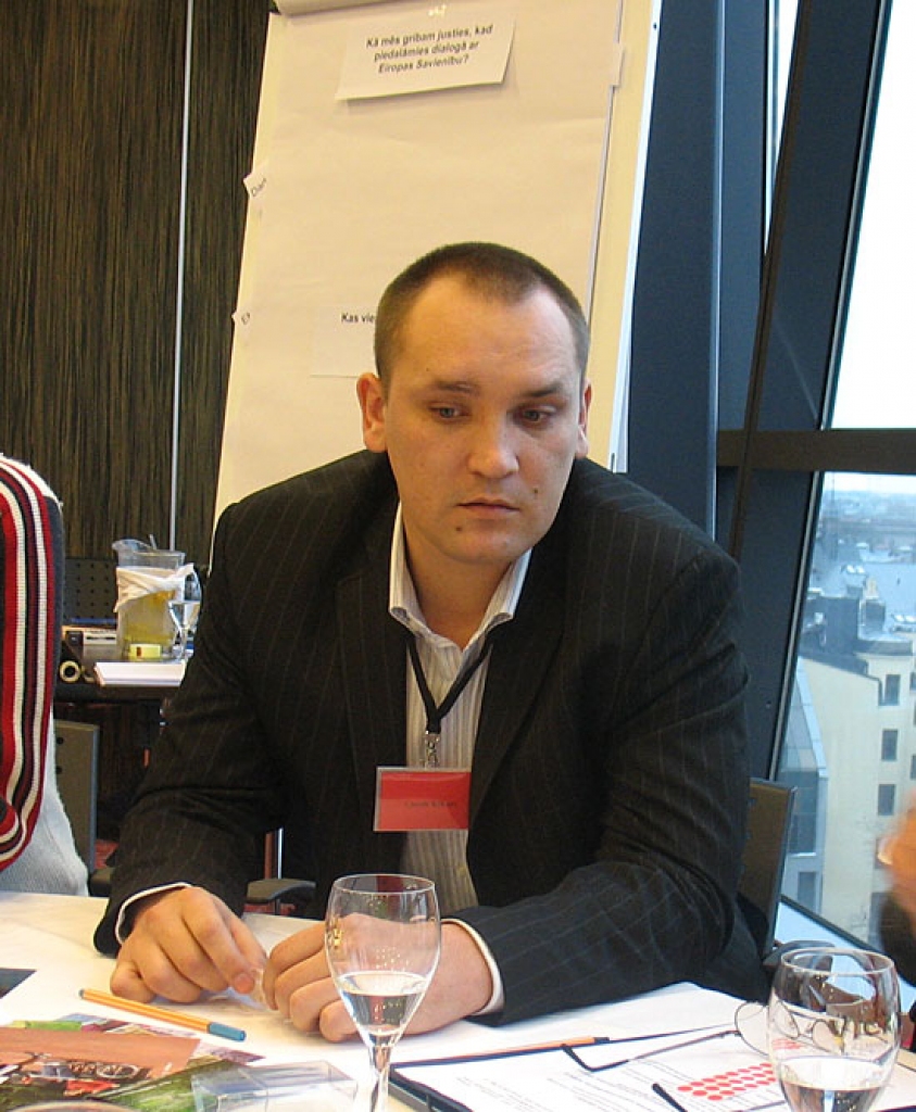 Guntis Ķikurs Eiropas pilsoņu apspriedē Rīgā pērnā gada 14. novembrī. 
Autors: Vilnis Auzāns