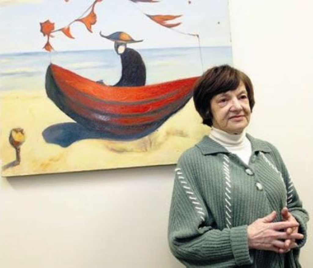 Biruta Delle uz gleznas fona.
Autors: www.jzb.lv 