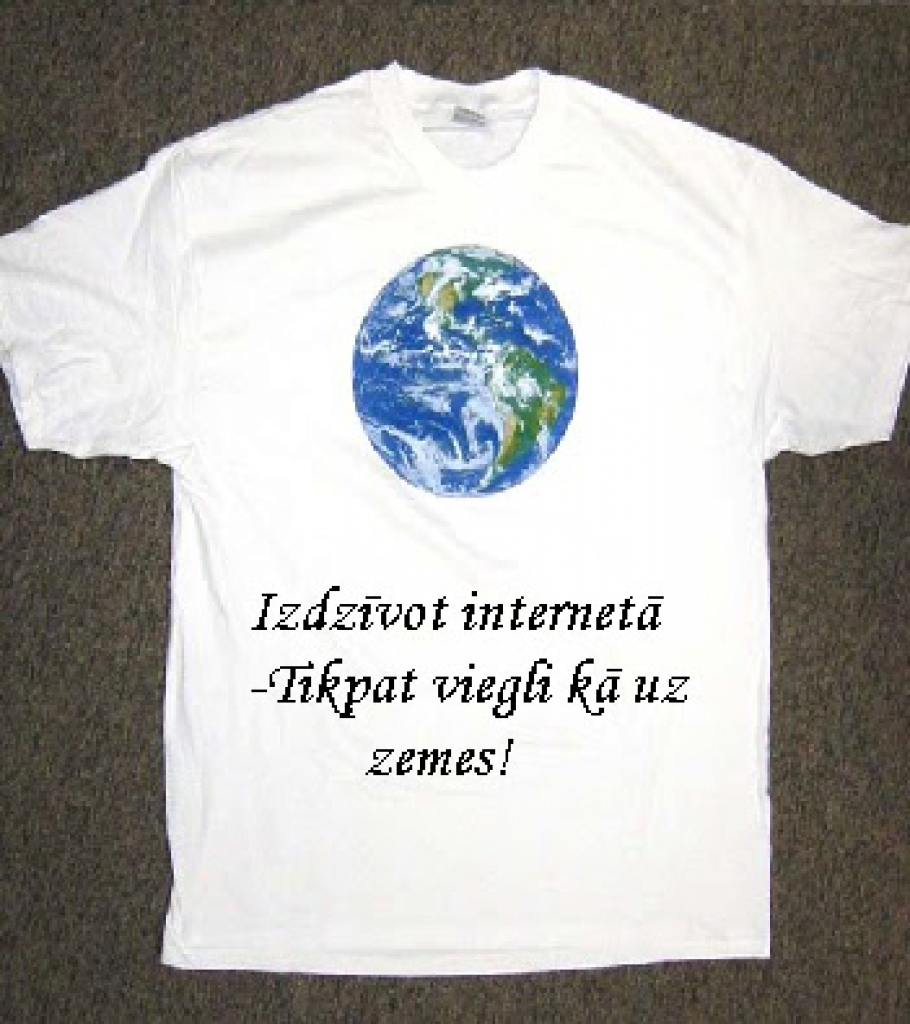 Malvīnes Kreņģeles apdarinātie T krekli piedalīsies labāko darbu izstādē.
Autors: drossinternets.lv