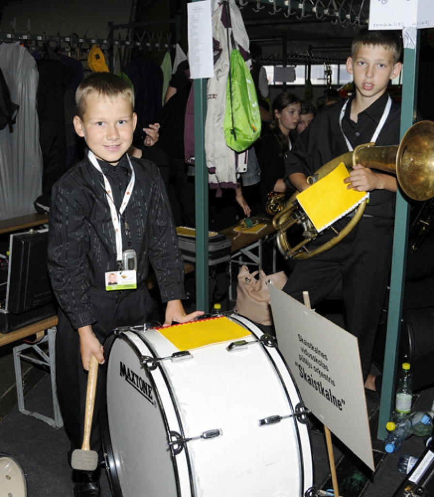 Matīss Āķis ir pūtēju orķestra «Skaistkalne» jaunākais dalībnieks.
Autors: Ivars Bogdanovs