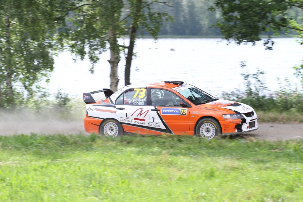 Anda Neikšāna ekipāža rallijā Somijā.
Autors: Jānis Avotiņš