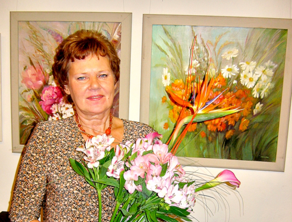 Māksliniece Armanda Ķīse izstādes atklāšanā salonā «Meistars Gothards».
Autors: I. LIEPA