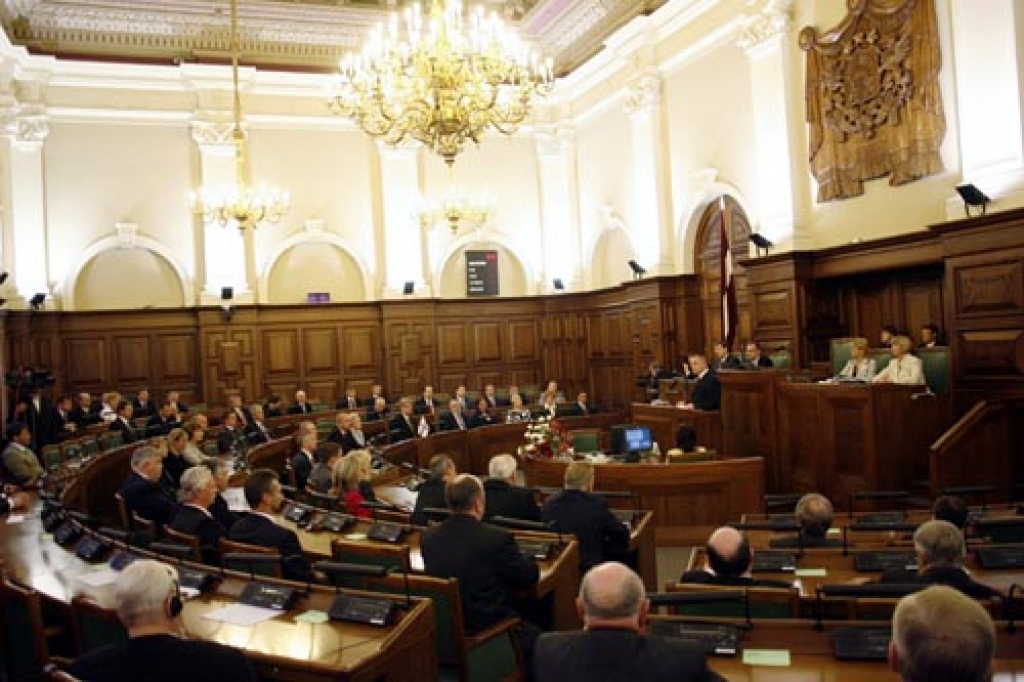 Saeimas plenārsēžu zālē.
Autors: no www.saeima.lv