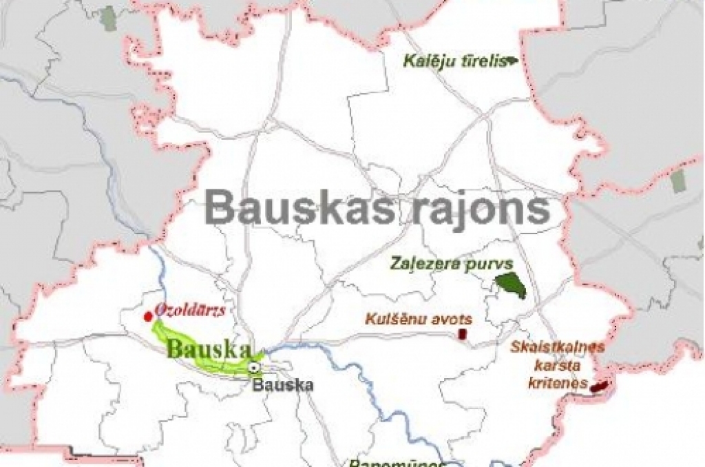 Dabas liegumi Bauskas apkaimē.
Autors:  www.daba.gov.lv