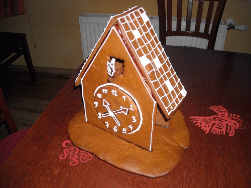 Zanes Pužas gatavotais piparkūku namiņš – šī gada piparkūku konkursa uzvarētājs. 
Autors: Vineta Lamberte