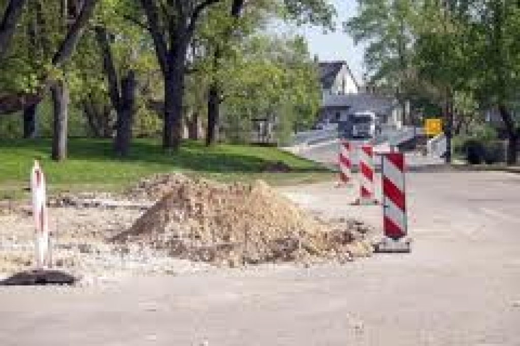 Rakšana Parka ielā, paplašinot ūdensvada un kanalizācijas tīklu Iecavā, varētu apdraudēt krāšņo liepu aleju.
Autors: No «Bauskas Dzīves» arhīva.