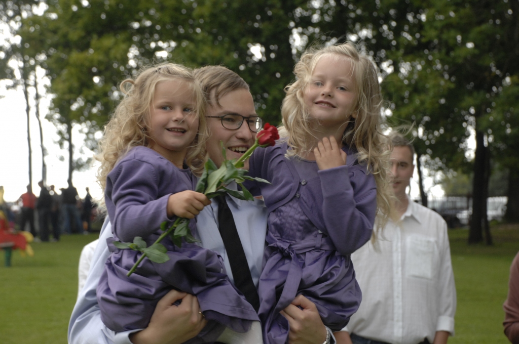 Laura un Līva Andreikas ļoti labi saprotas ar krustēvu Māri Gailīti. 
Autors: Ivars Bogdanovs
