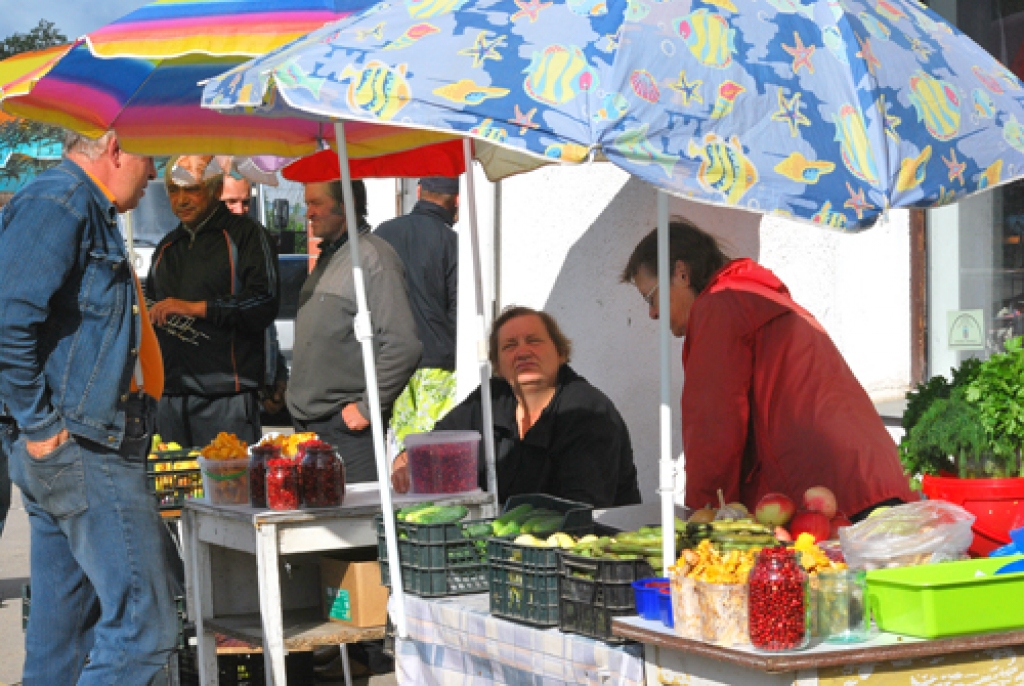 Rita Simsone (vidū) meža veltes vākusi Bārbeles pagasta mežos.
Autors: Uldis Varnevičs