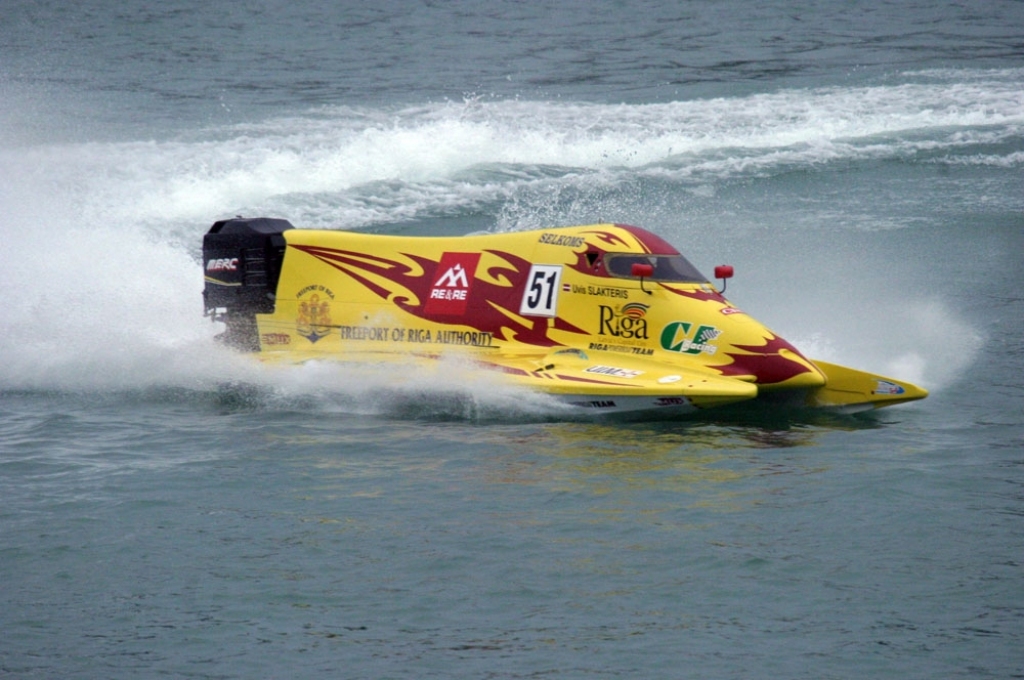 Uvis Slakteris 18.septembra vakarā cīnīsies par F2 Pasaules čempionāta medaļām.
Autors: no «Riga Powerboat Team» arhīva.