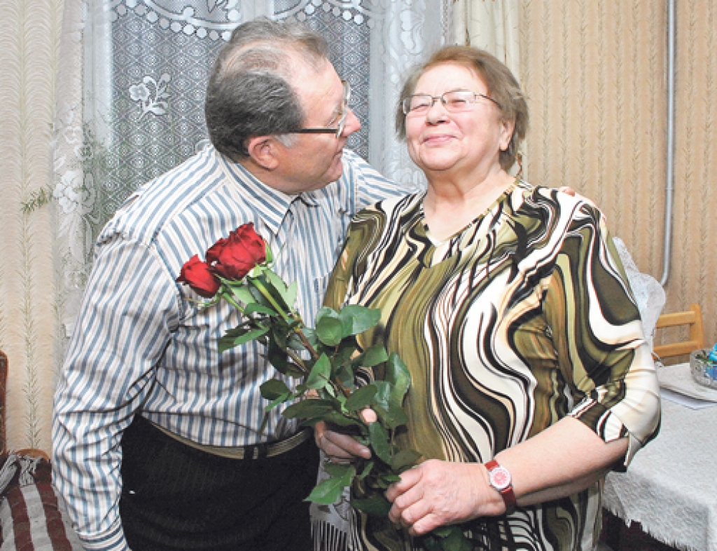 Elīna un Kārlis Kuļikauski – piecdesmit gadus laimīgi kopā. 
Autors: Ivars Bogdanovs