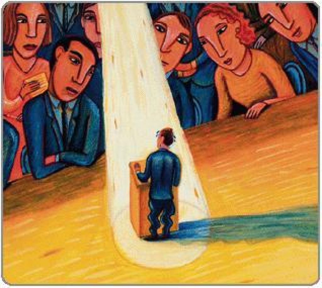 Bailes no uzstāšanās - glosofobija.
Autors: no www.spoki.lv