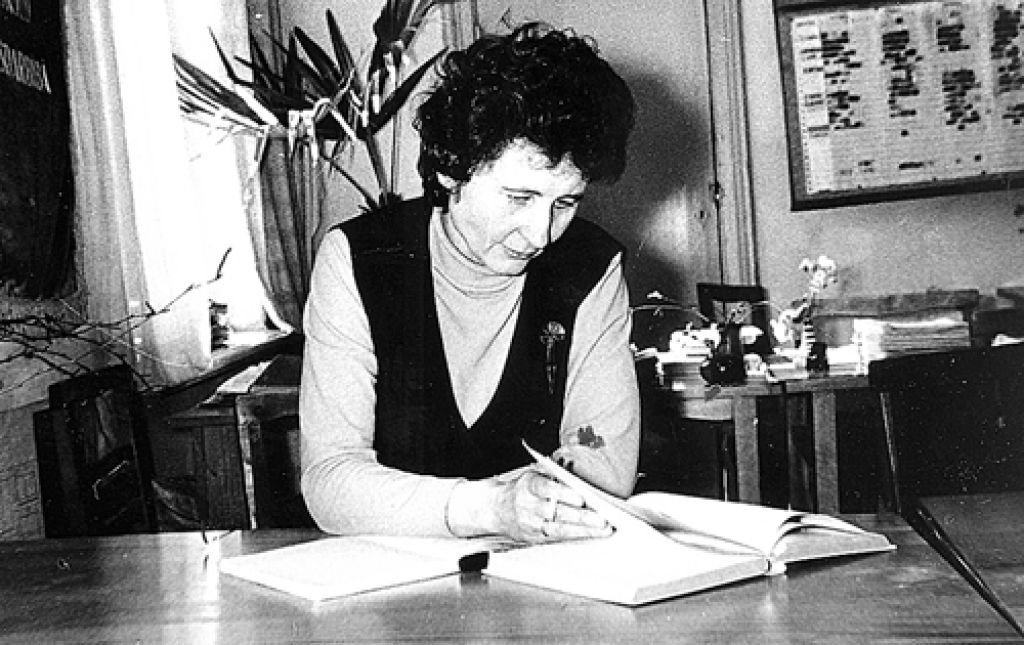 Darbā. Jubilāre aptuveni 50 gadu vecumā. 