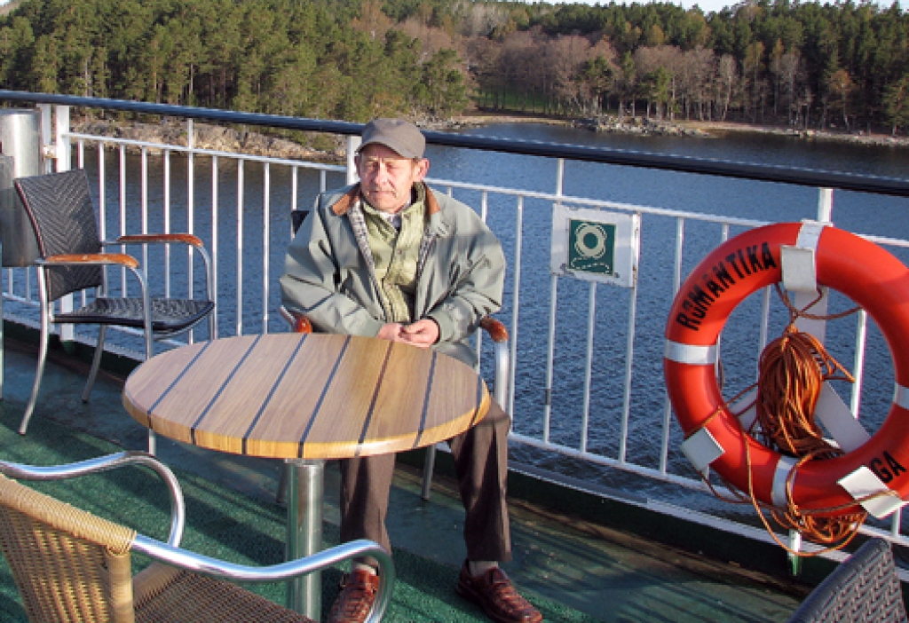 Jubilārs kruīzā uz Stoklholmu šī gada pavasarī. 