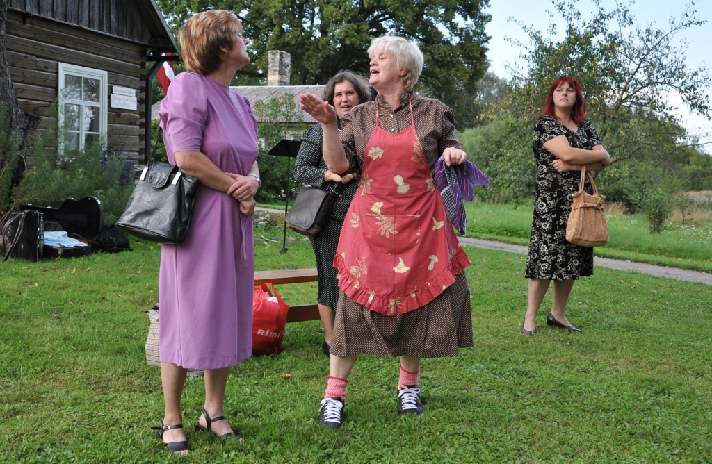 Interesanti notikumi risinās Valles dramatiskā kolektīva uzvestajā lugā «Trīsarpus atraitnes».
Autors: Žanna Zālīte