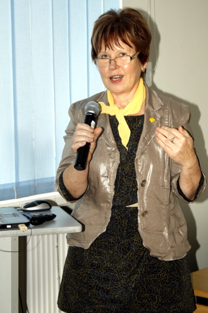 MĀRA BITE, Bauskas Zonta kluba vadītāja, konferencē sestdien dalījās pieredzē par sieviešu atbalsta aktivitātēm.
Autors: R. Šalte