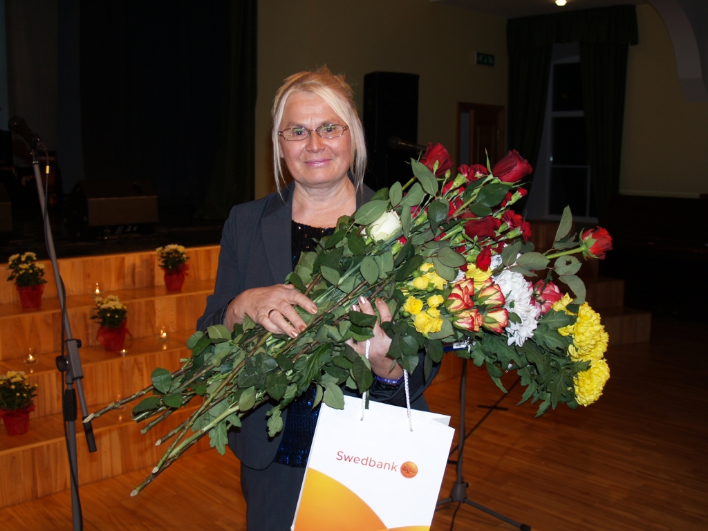 Agafija Buša saņēma «Swedbank» balvu kā šī gada labākā pedagoģe Iecavas novadā.
Autors: Madara Ērgle