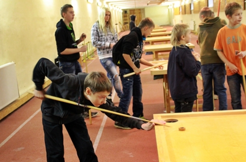 Žanis Pilickis (tuvplānā) jaunāko zēnu grupā izcīnīja pirmo vietu. 
Autors: Uldis Varnevičs