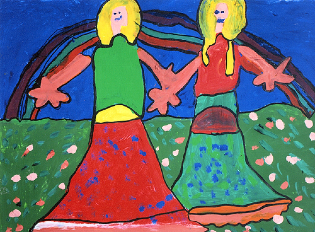 Unas Saukumas darbs «Es un mana labākā draudzene».
Autors: Laimonis Šulcs, fotoreprodukcija