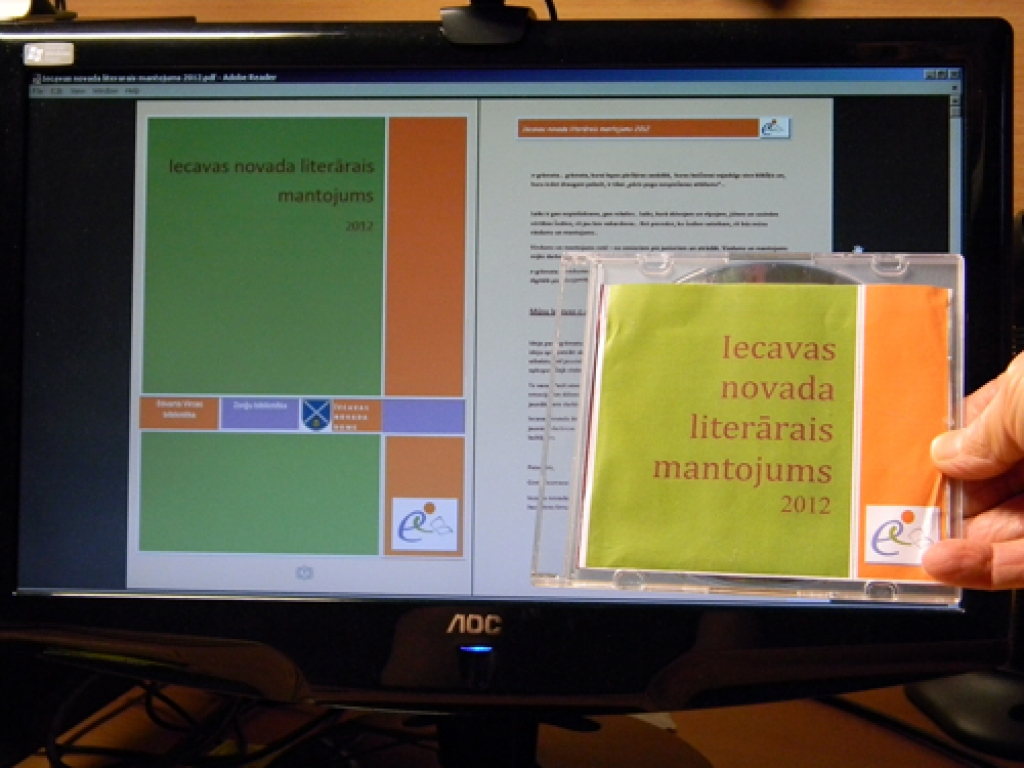 E-grāmata ar Iecavas novada amatieru literātu darbiem apkopota kompaktdiskā un lejuplādējama internetā. 