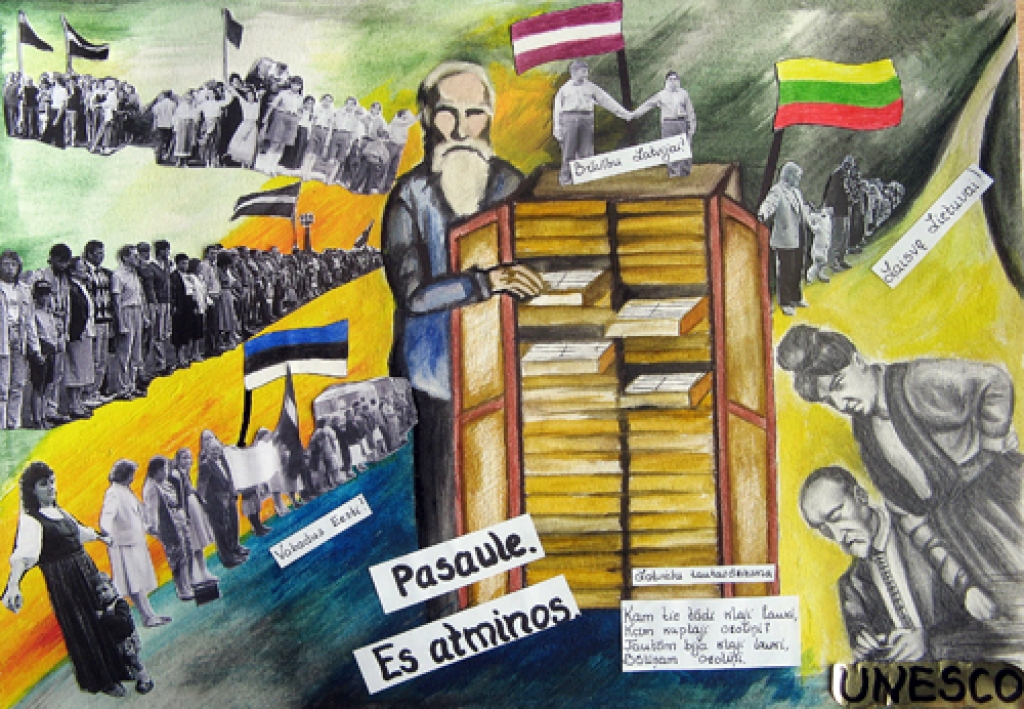 Signijas Augunaites darbs konkursā «Pasaule! Es atminos» ieguva  1. vietu.