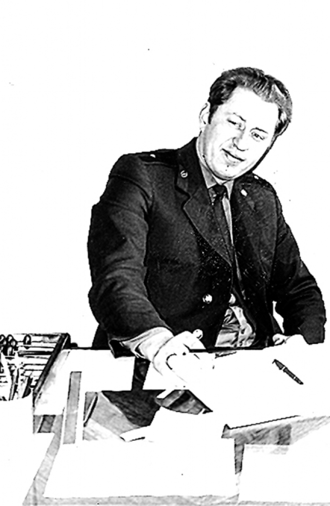 Jubilārs virsdienestā Gusevā 1972. gadā. 