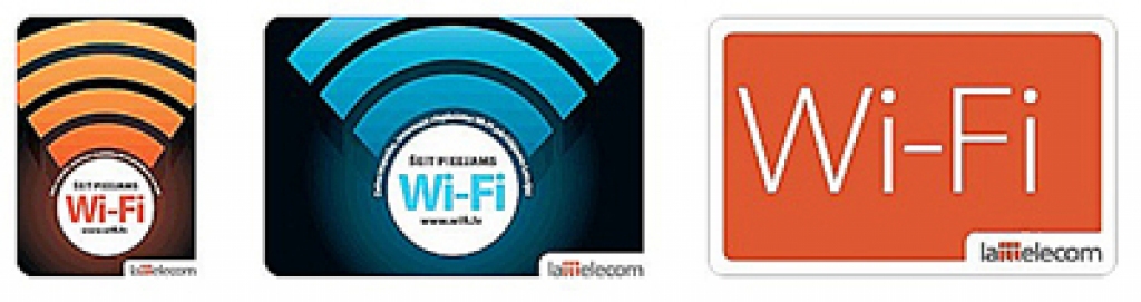 Uzlīme liecina, ka ir pieejams «Lattelecom» bezvadu tīkls.