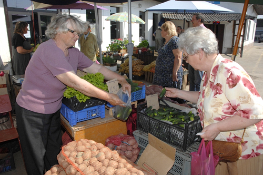 Ne tikai veikalos, bet arī Bauzes tirgū ir iespējams iegādāties pašmāju audzētos dārzeņus. Gurķi tiek ievesti no dažādiem Bauskas novada pagastiem un tikpat dažādas ir to cenas, svārstoties no Ls 1,50/kg līdz pat diviem latiem kilogramā.
Autors: Ivars Bogdanovs