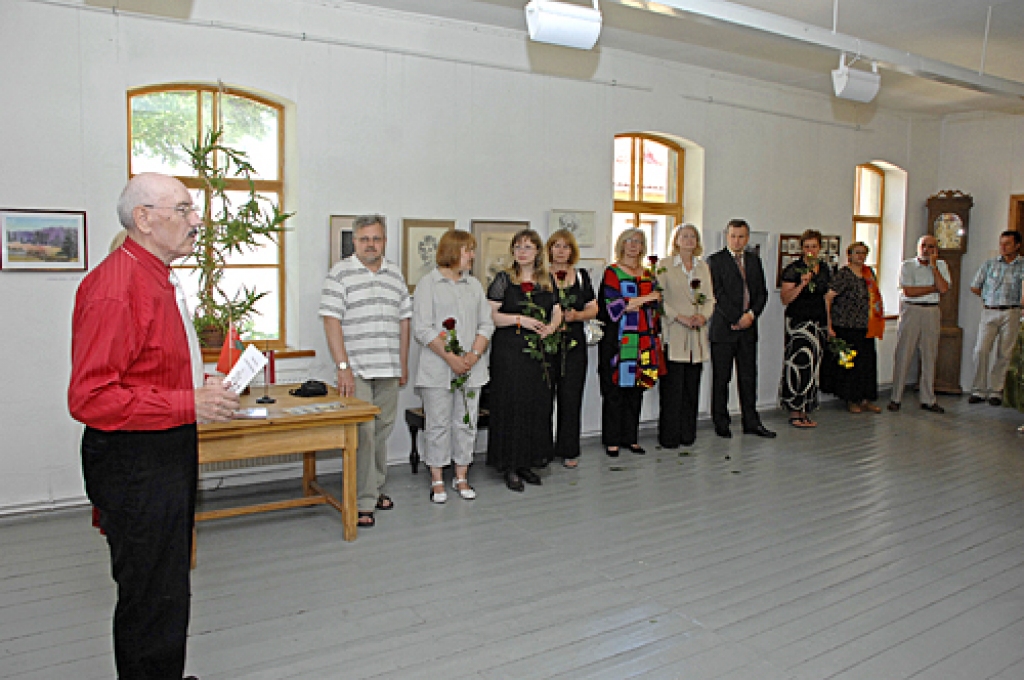 Ekspozīcijas «Baltkrievu iespaidi Latvijā» atklāšanā Bauskas novadpētniecības un mākslas muzejā. 
Autors: Ivars Bogdanovs