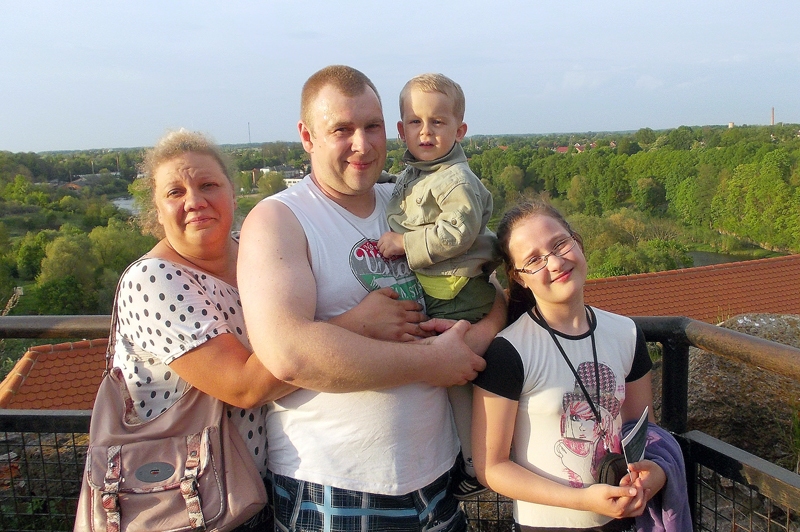 Kraftu ģimene Muzeju naktī Bauskas pils tornī.
Autors: Foto no ģimenes arhīva.