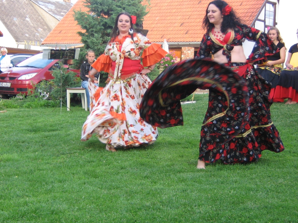 «Mantigras» dejotājas Sandra Šarme un Ineta Seile demonstrēja čigānu kaislās dejas.
Autors: S. Ikerte