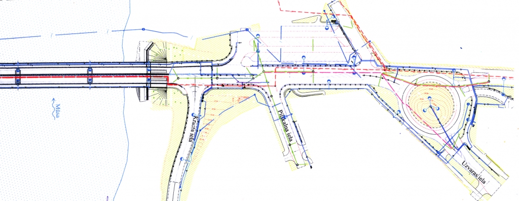 Pēc būvdarbu veikšanas tiks izveidots aplis Brīvības bulvāra un Uzvaras ielas krustojumā, kā arī lielāks stāvlaukums pie Bauskas pils. 
Autors: Bauskas novada dome
