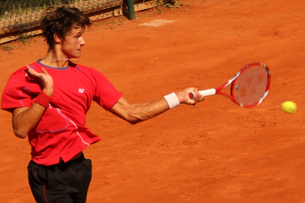 Jānis Podžus veiksmīgi spēlē «Poland F5 Futures» sacensībās. 
Autors: No «Bauskas Dzīves» arhīva. 