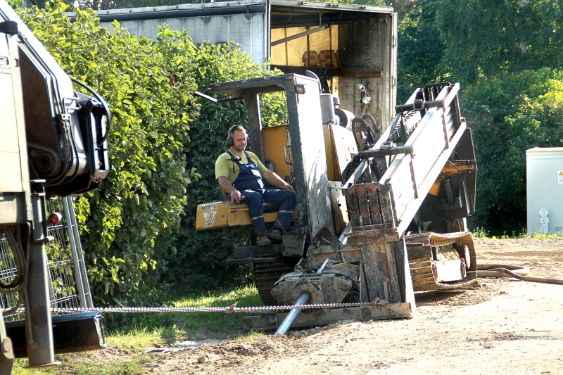 Krasta ielā ūdens caurules ieguldīs ar urbšanas metodi.
Autors: Uldis Varnevičs