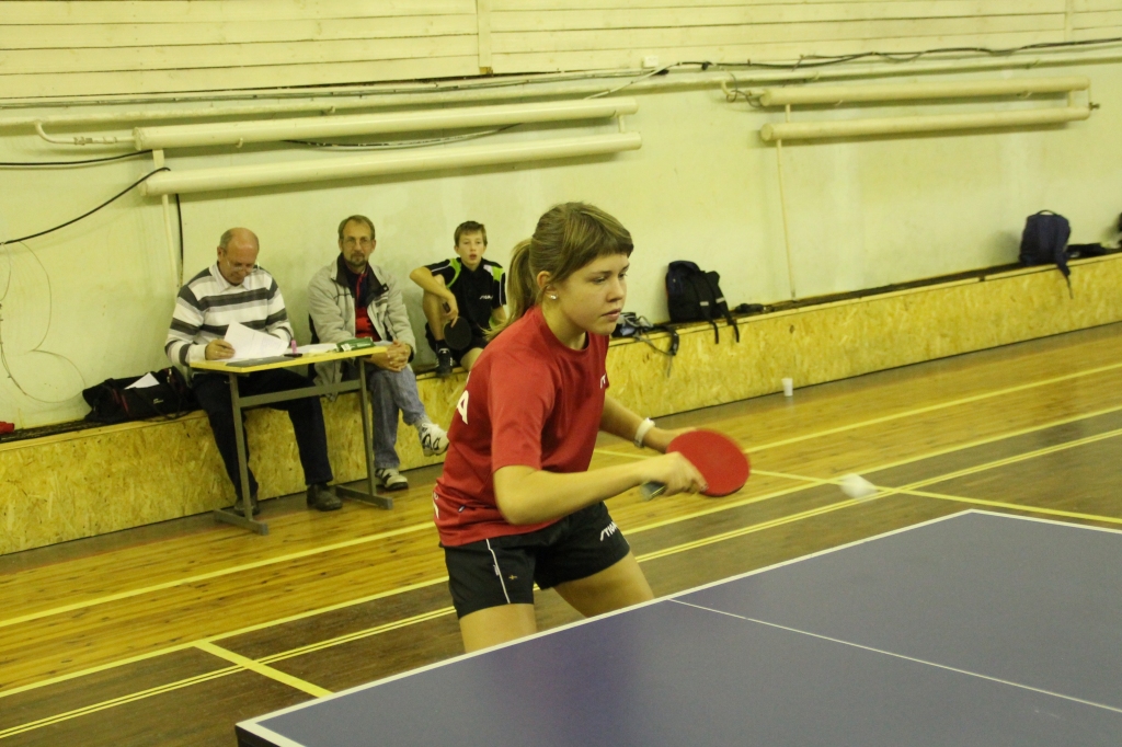 Beāte Jašuka no Iecavas uzvarēja 1. līgas sacensībās starp meitenēm. 
Autors: Uldis Varnevičs