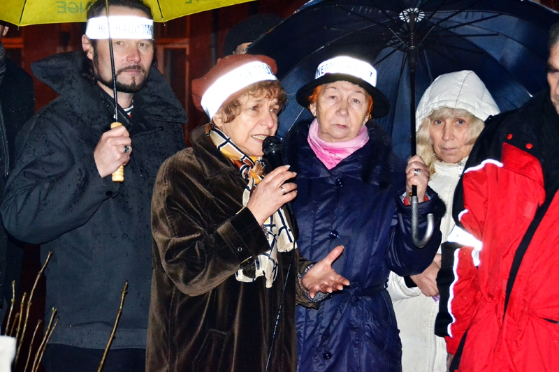 Tatjana Ždanoka (otrā no kreisās) sanākušos brīdināja par neonacisma draudiem mūsdienu Eiropā. 
Autors: Foto – Kristaps Ābelnieks