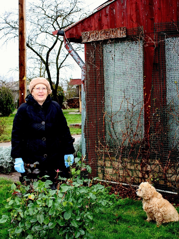 «Pakalnos». Uzticīgais suns Princa neatiet no saimnieces Dzintras arī fotografējoties.
Autors: Foto – Lauma Ieveniece