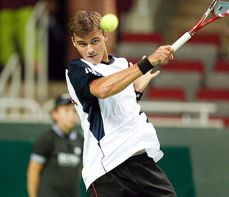 Mārtiņš Podžus ir viens no perspektīvākajiem Latvijas tenisistiem.
Autors: lts.lv, Kaspars Volonts