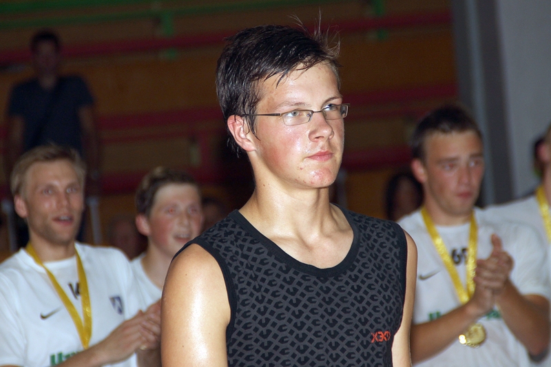 Reinis Kirilko 7. decembra spēlē ar «Ulbroka/FS Masters» nosaukts par labāko spēlētāju FK «Bauska» komandā.
Autors: Foto no «Bauskas Dzīves» arhīva.